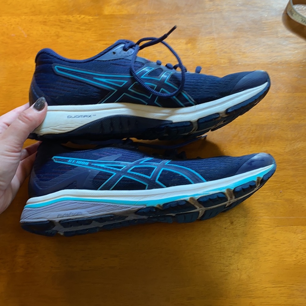 Asics Blue 8.5 Running Shoes GT-1000 FlyteFoam Duomax EUC